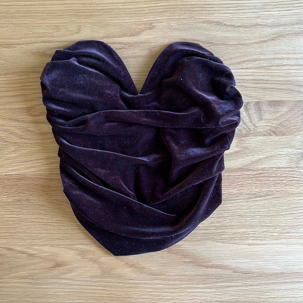 Express Purple Velvet Corset